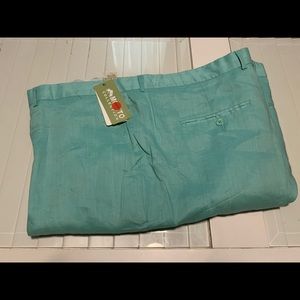 Mint Green 100% Linen Slacks